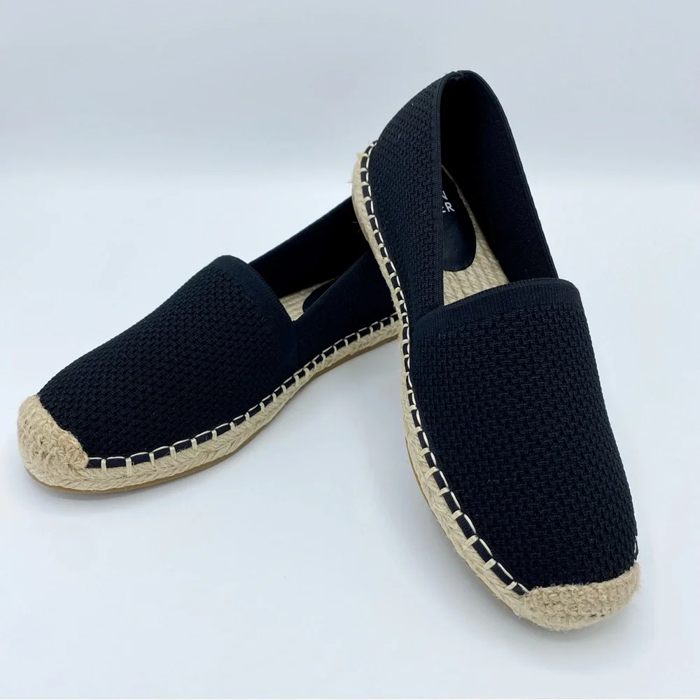 Eileen Fisher Black Live Knit Espadrille Size 5.5